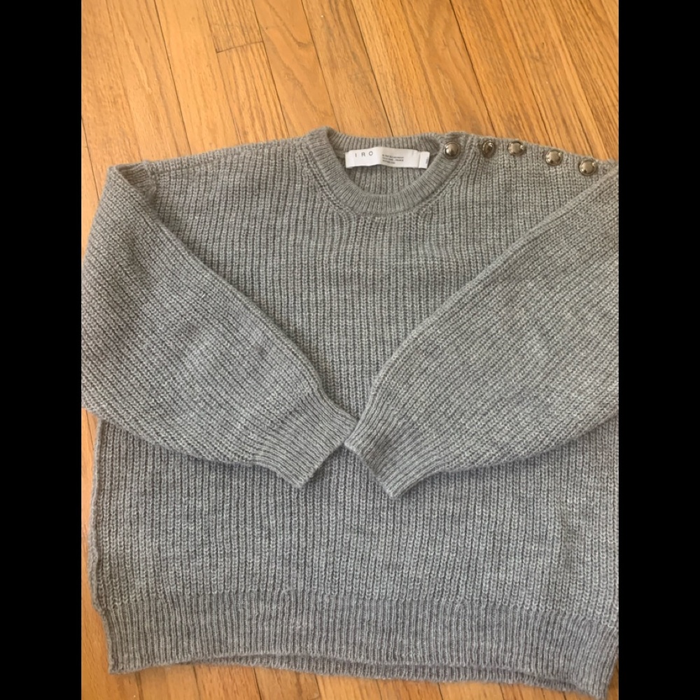 IRO Grey size small sweater w. Buttons